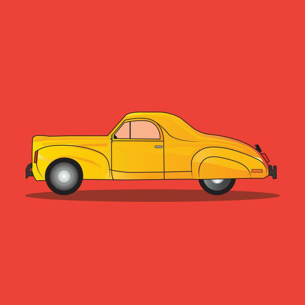vector illustratie geel auto