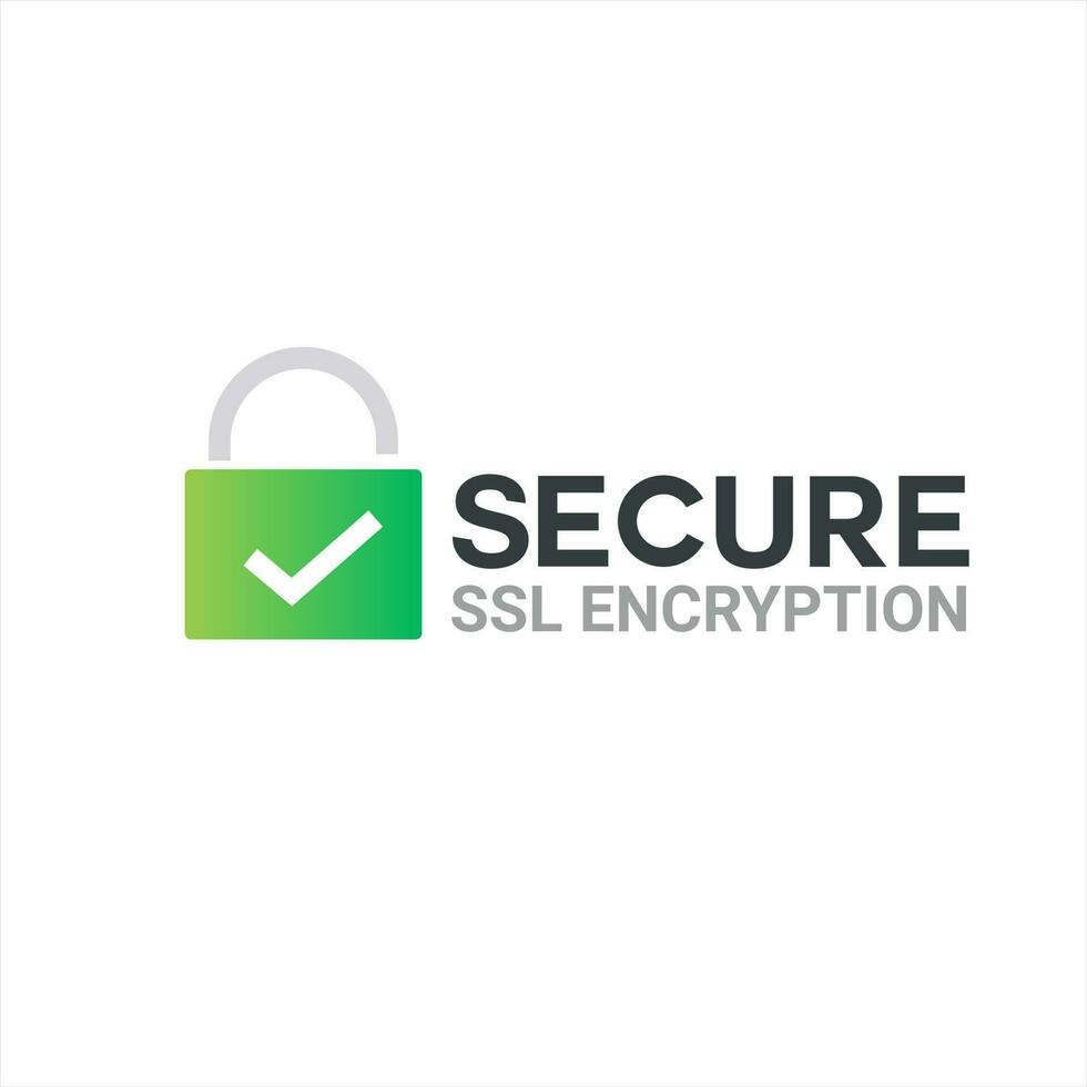 beveiligen ssl encryptie logo, beveiligen verbinding icoon vector illustratie, ssl certificaat icoon, beveiligen ssl encryptie vector illustratie. logo ontwerp