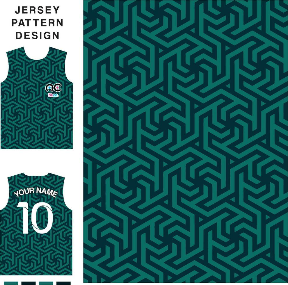 abstract ornament geometris concept vector Jersey patroon sjabloon voor het drukken of sublimatie sport- uniformen Amerikaans voetbal volleybal basketbal e-sport wielersport en visvangst vrij vector.