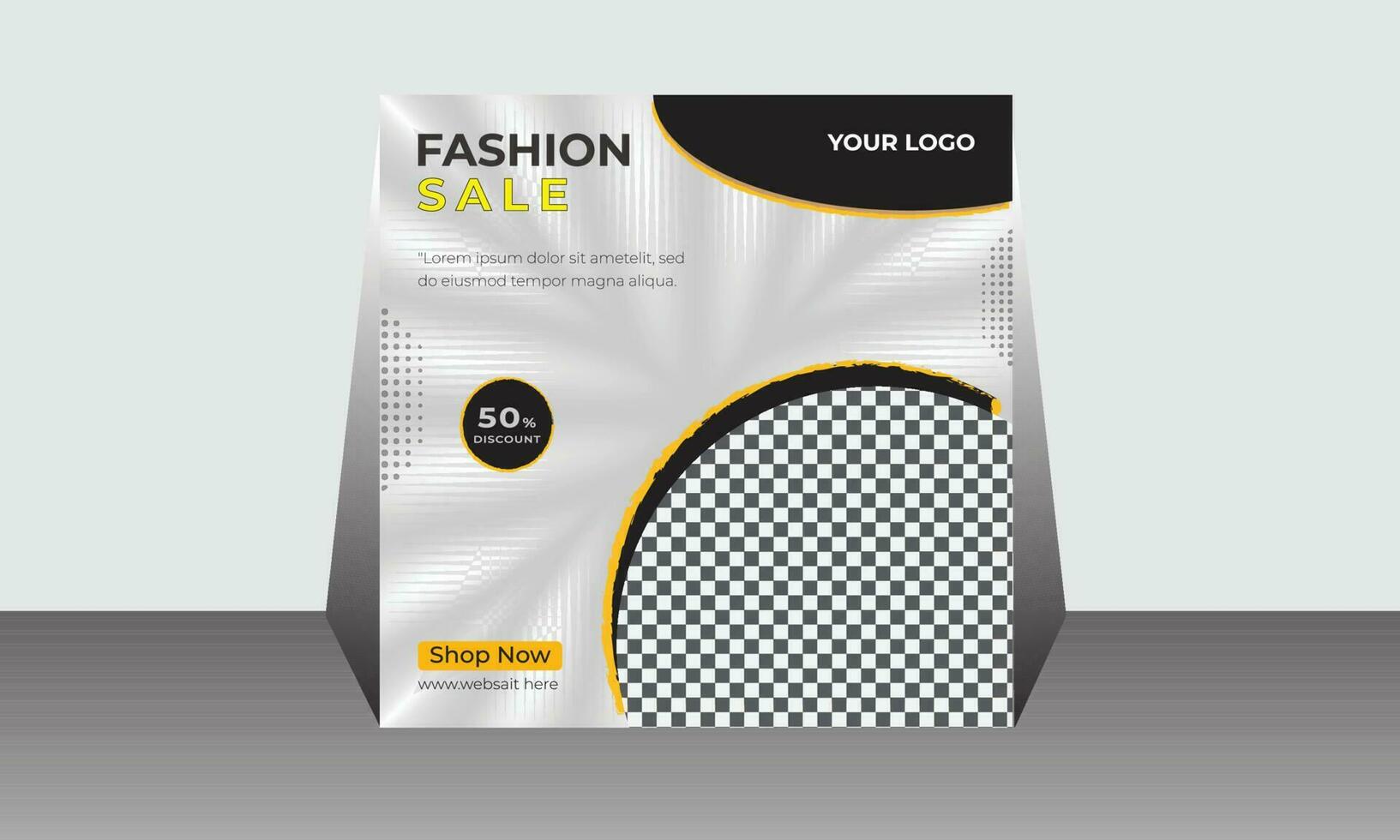 mode uitverkoop sociaal media post mockup vector