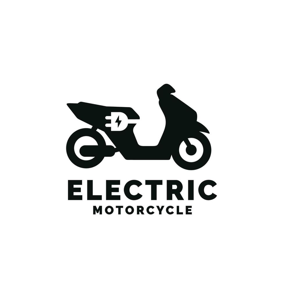 elektrisch motorfiets logo ontwerp vector