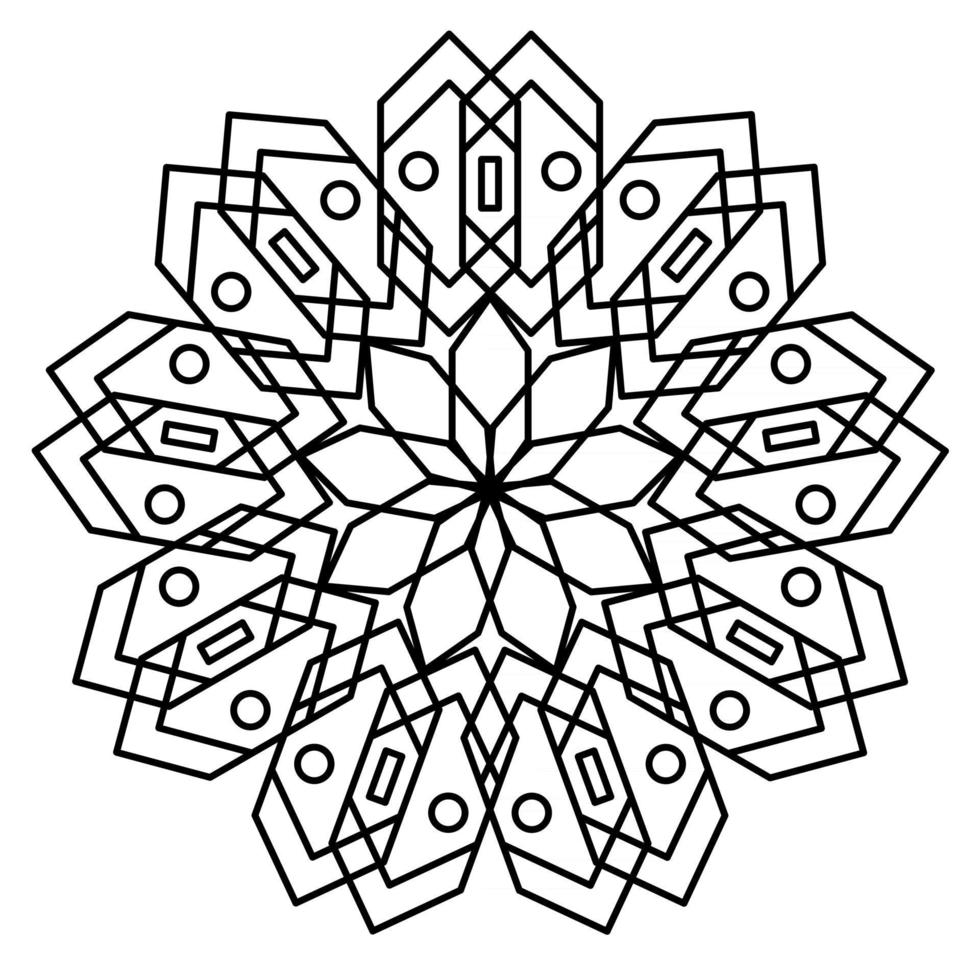 mandala voor het kleuren van de fotoboekpagina vector