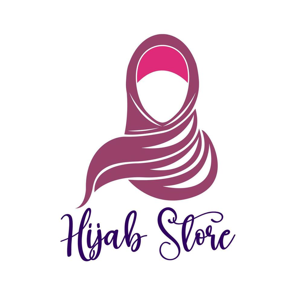 hijab op te slaan logo vector voor Dames