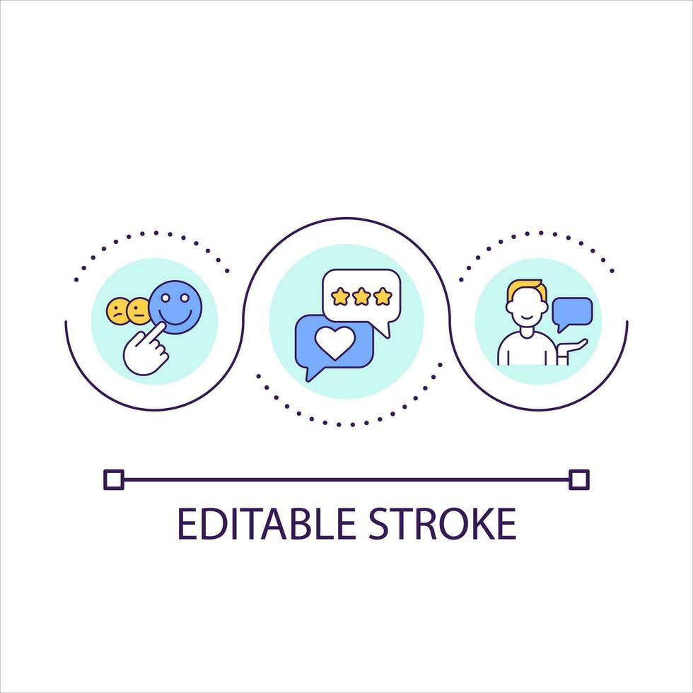 doelwit publiek werkzaamheid concept icoon. sociaal media verloving. wisselwerking met inhoud abstract idee dun lijn illustratie. geïsoleerd schets tekening. bewerkbare beroerte vector