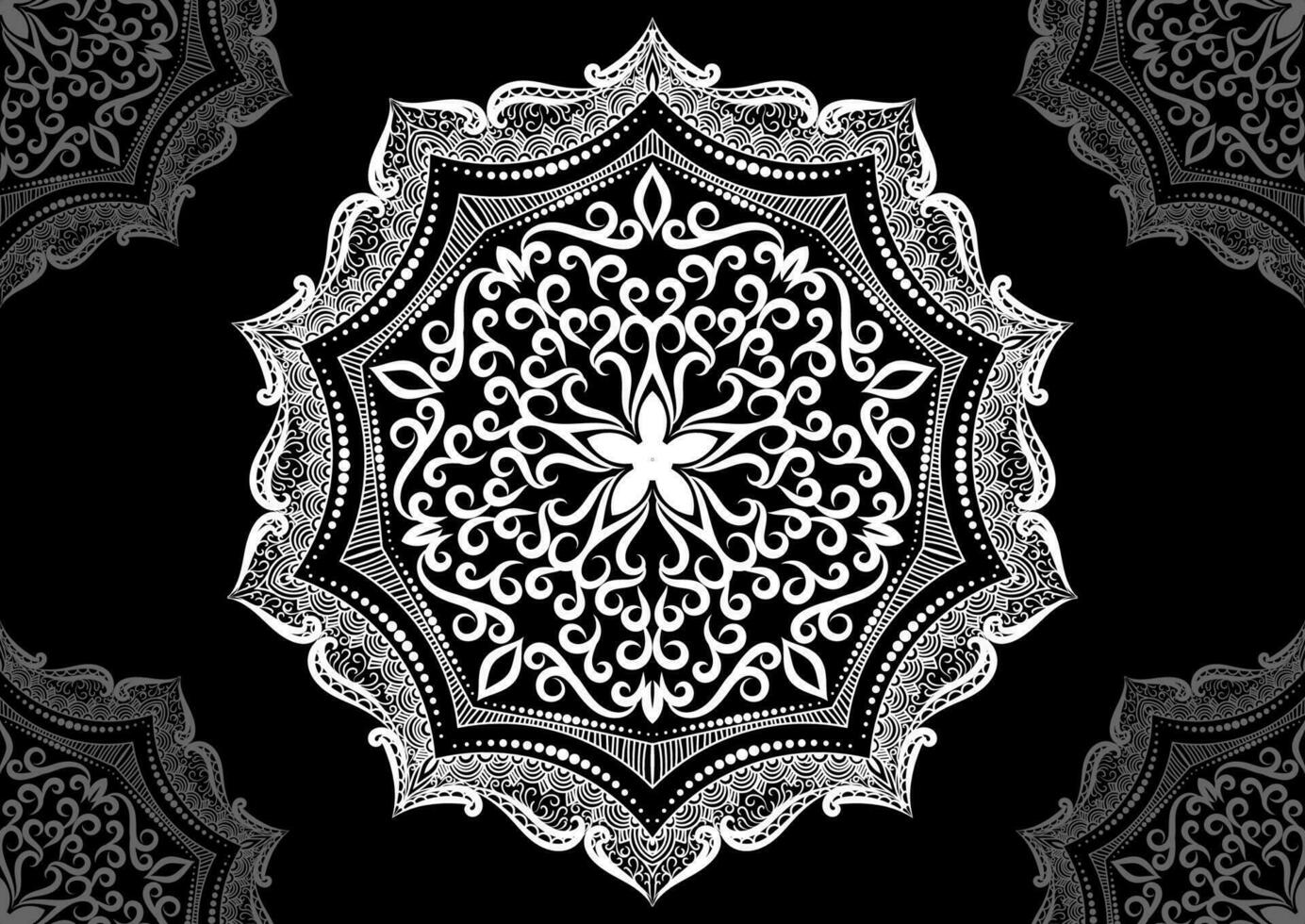 mandala vector illustratie element. bloemen ornament achtergrond. vector eps 10.