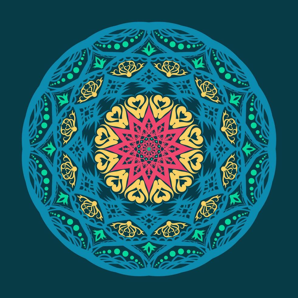 mandala vector illustratie element. bloemen ornament achtergrond.