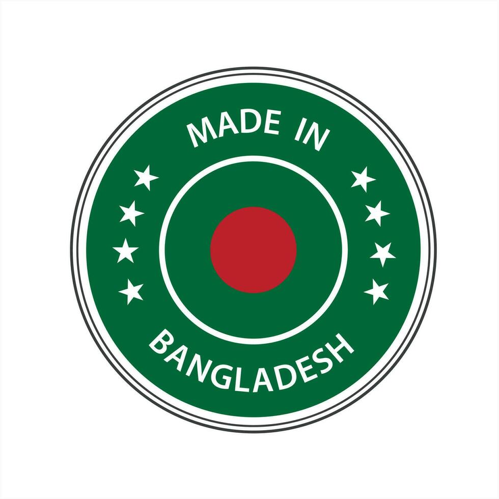 gemaakt in Bangladesh vector vertrouwen insigne logo ontwerp. gemaakt in de Bangladesh logo