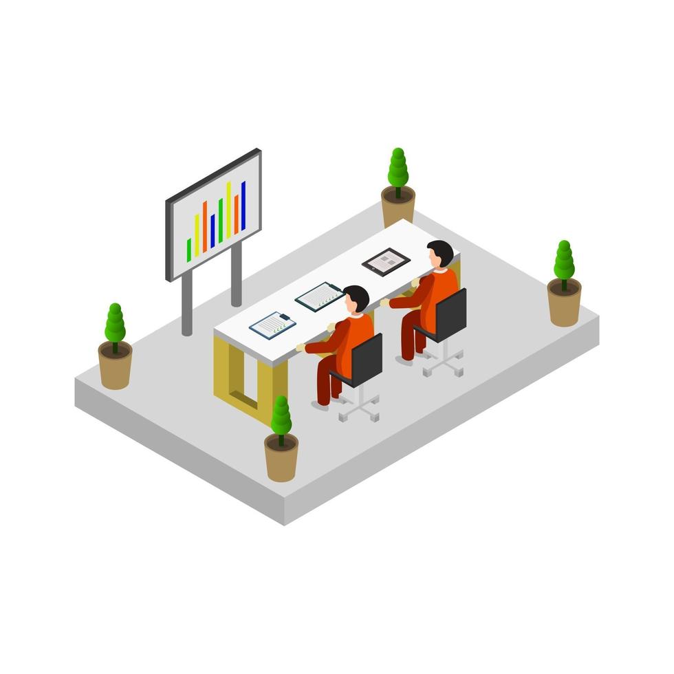 isometrische conferentieruimte vector