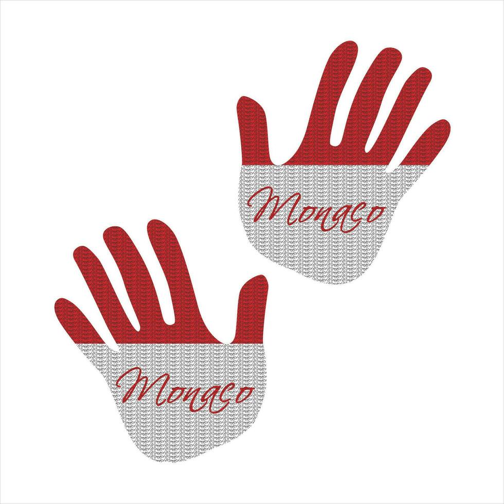 Monaco vlag hand- vector