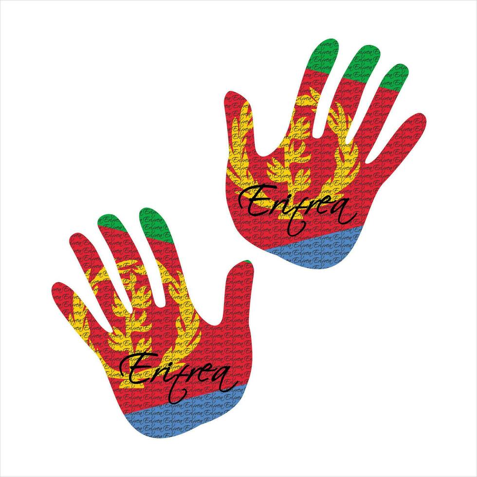 eritrea vlag hand- vector