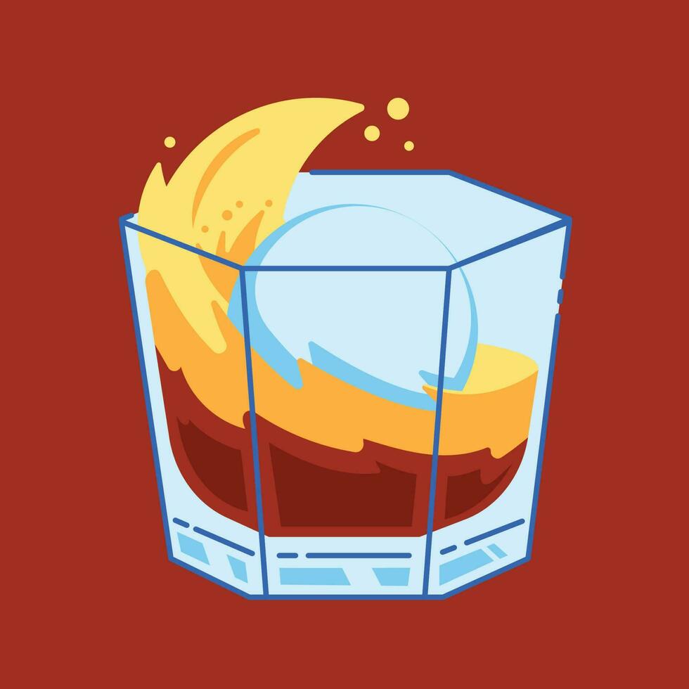 oranje americano koffie drinken vector