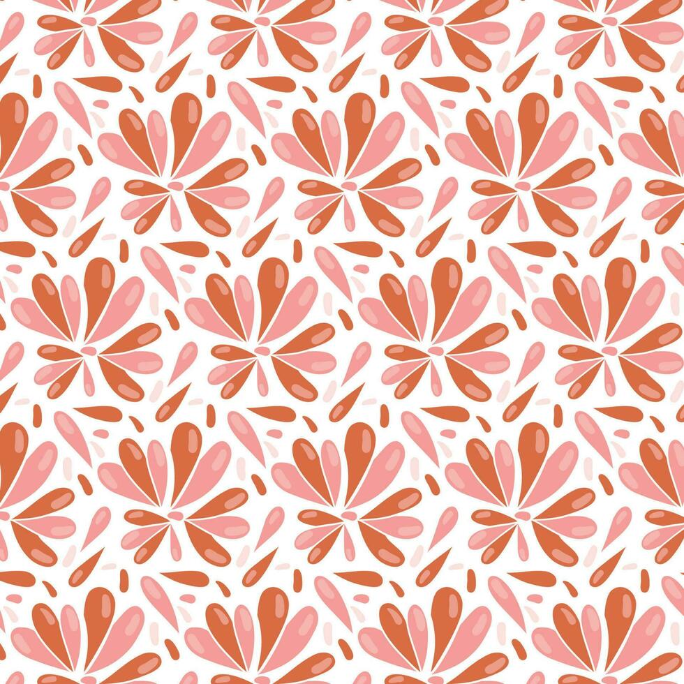 naadloos bloemen patroon. schattig retro texturen. bloemen en dots voor kleding stof, papier, verpakking ontwerp. vector