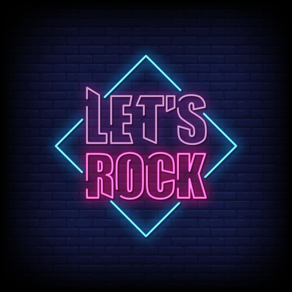 laat rock neonreclame stijl tekst vector