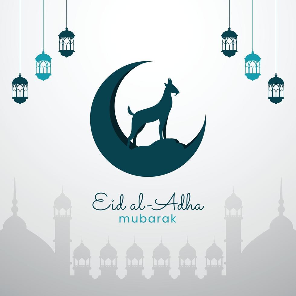 islamitische bannerillustratie eid al adha voor posts op sociale media vector