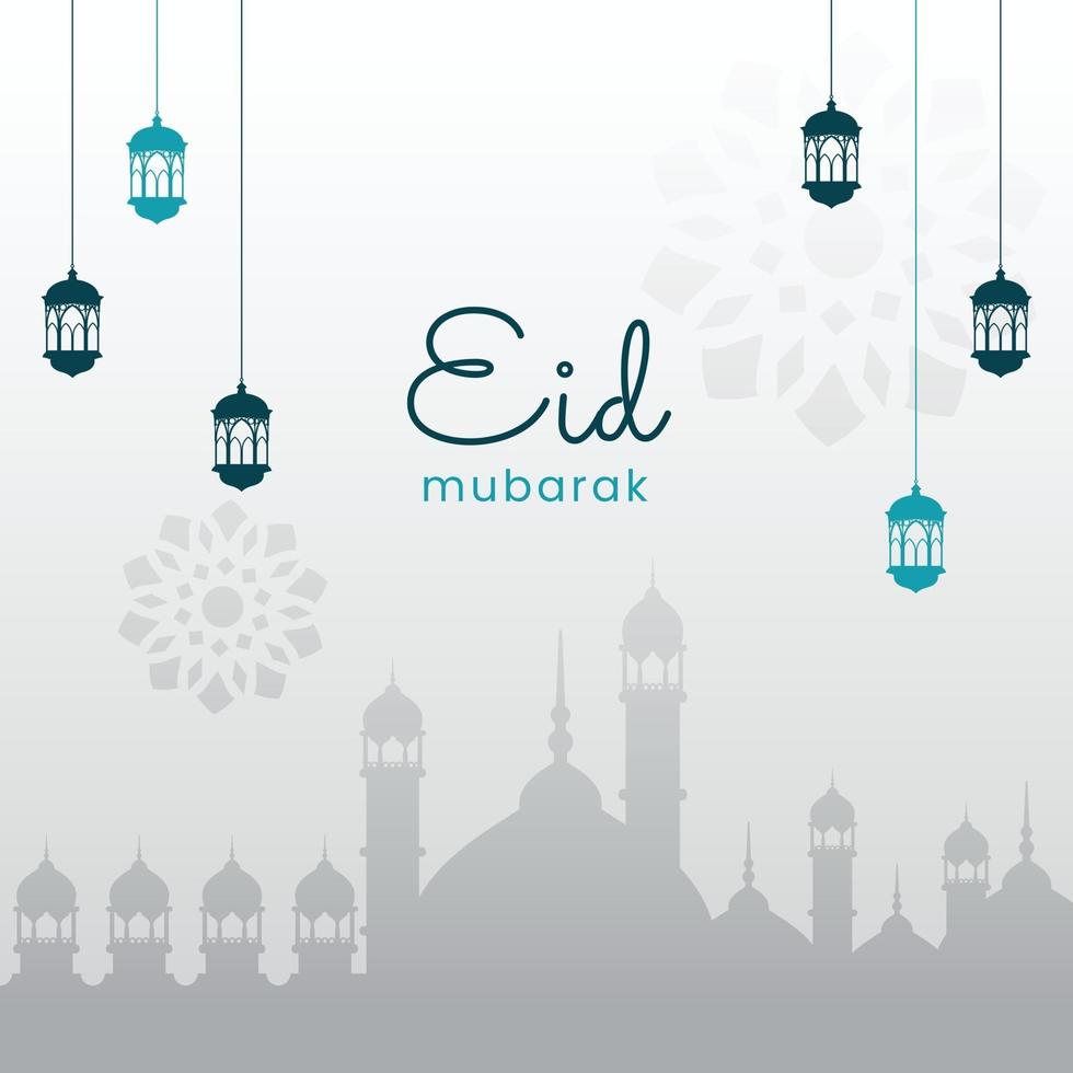 islamitische bannerillustratie eid al fitr voor posts op sociale media vector