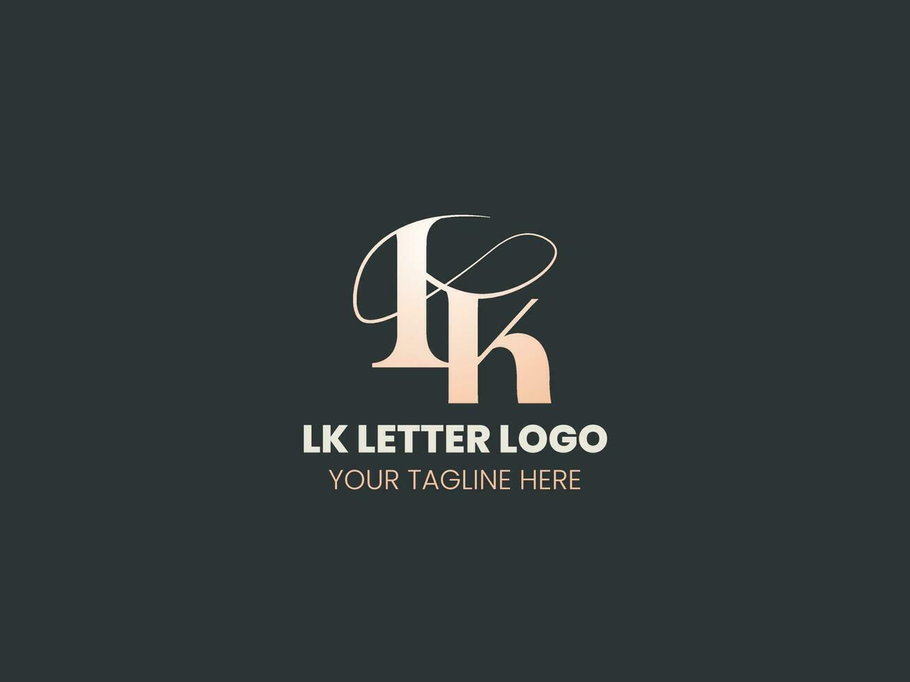 premie brief lk logo, ik brief logo ontwerp vector