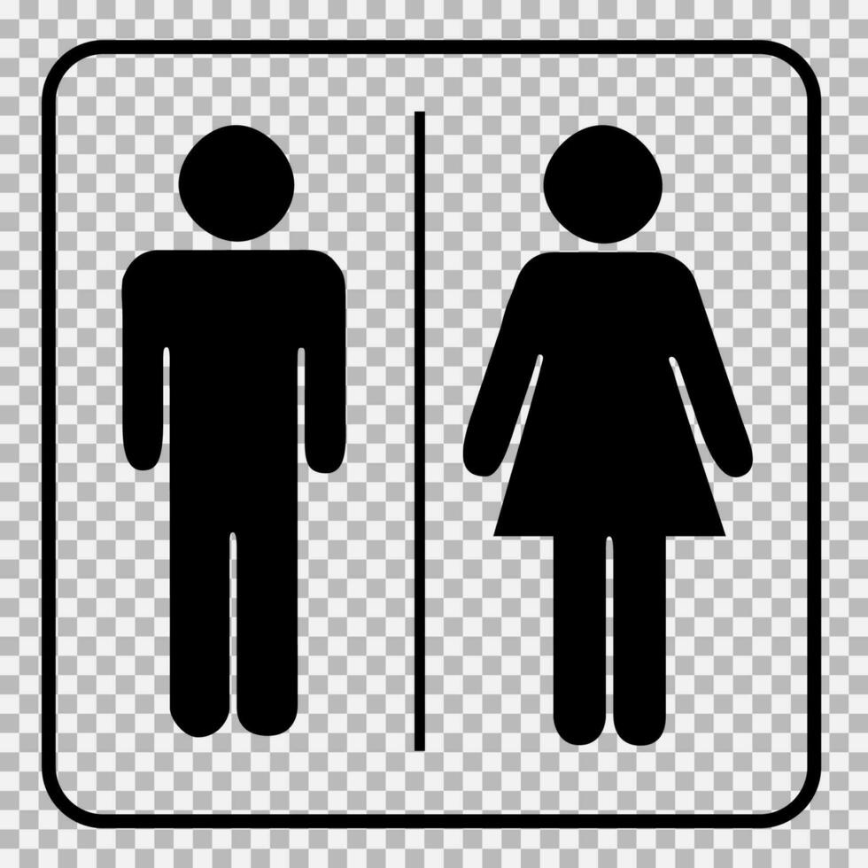 wc teken icoon. Toiletten icoon unisex.toilet symbool. vector Mens en vrouw pictogrammen.