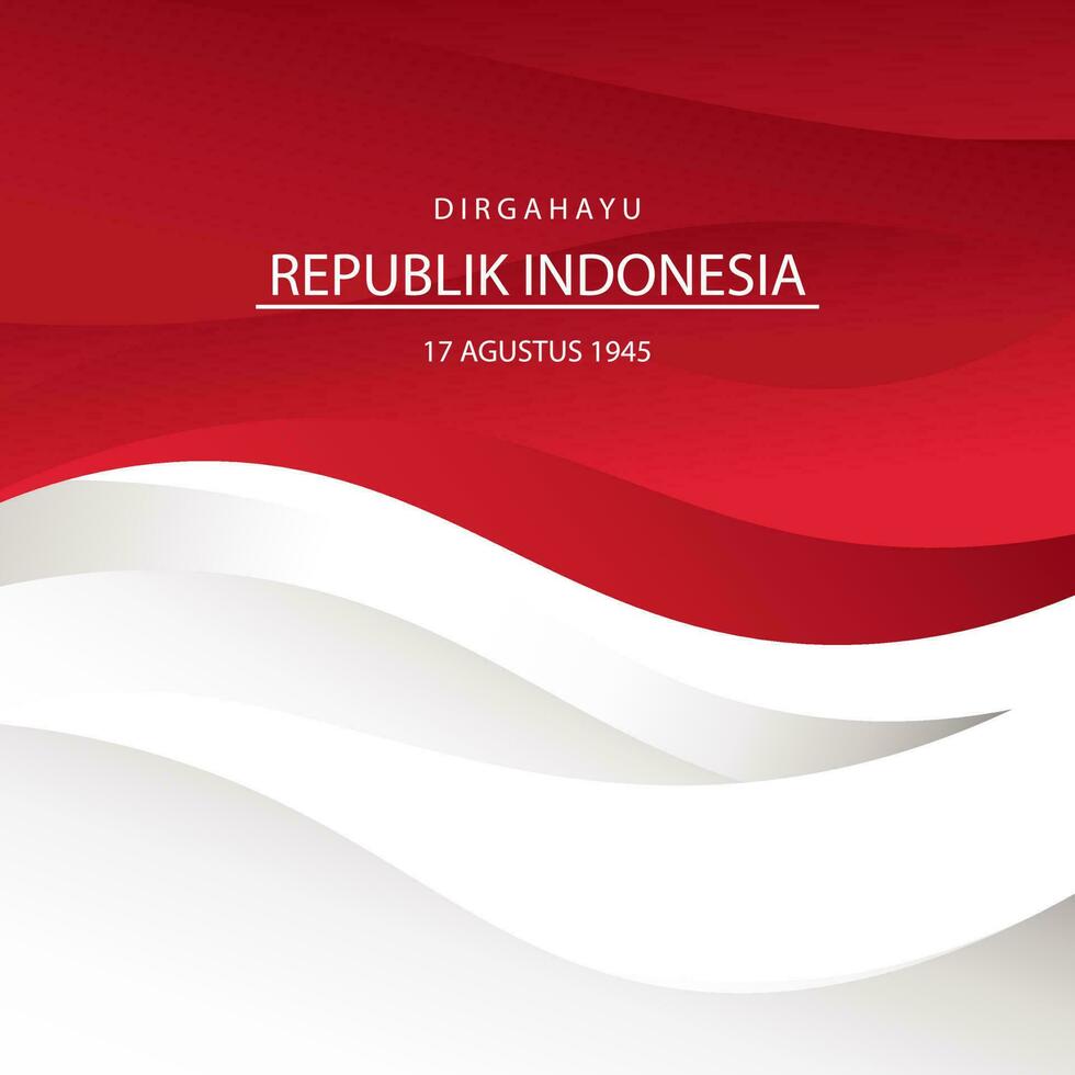 Indonesië vlag ontwerp. gelukkig Indonesië onafhankelijkheid dag achtergrond vector