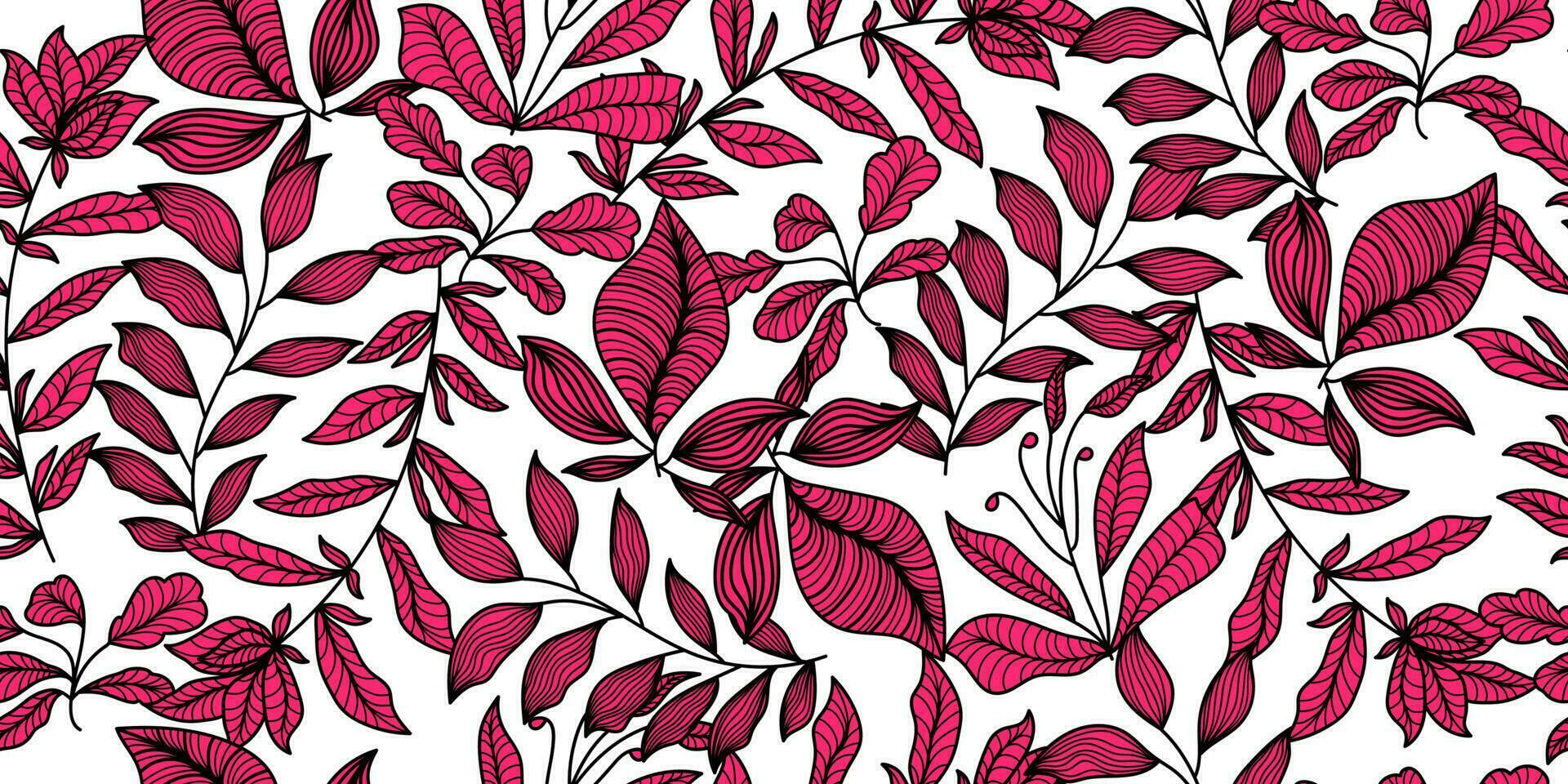 hand- getrokken rood bloem patroon met wijnoogst stijl. naadloos bloemen patroon vector