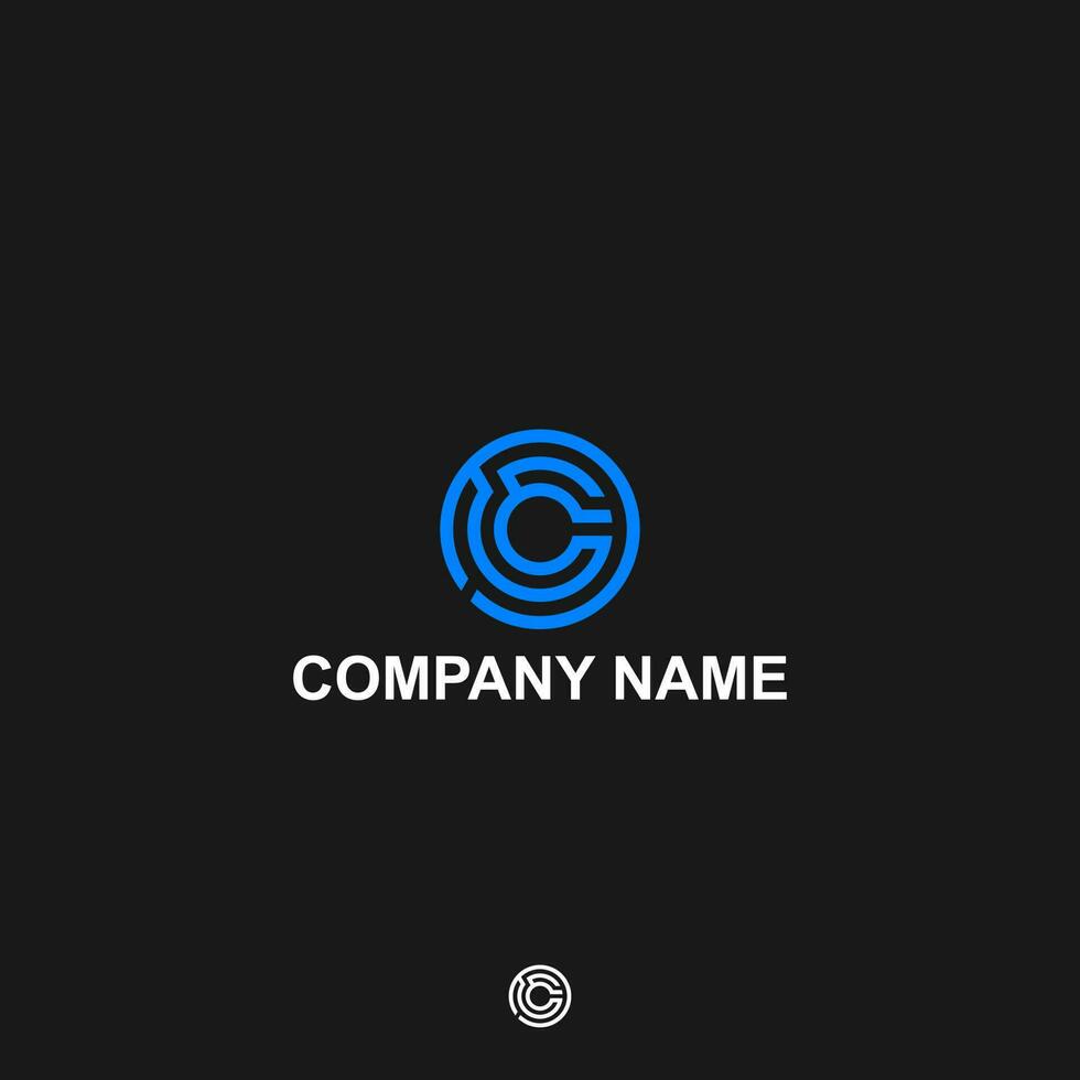 monogram logo brief c, cc of ccc modern bedrijf c, brief, icoon, cc, abstract, vector, bedrijf, ontwerp, bruiloft, kunst, lettertype, concept, label, alfabet, sjabloon, bitcoin, blauw, creatief vector