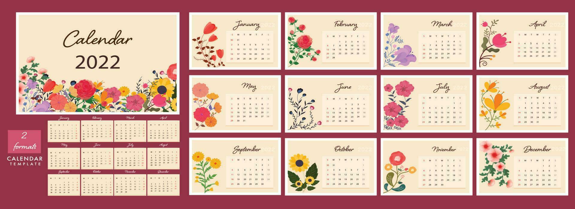 jaarlijks bureau kalender ontwerp. vector