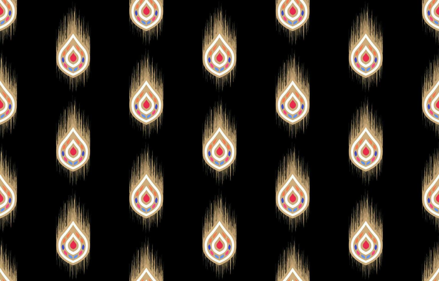 etnisch abstract ikat kunst. naadloos patroon in stam, volk borduurwerk, en Mexicaans stijl. aztec meetkundig kunst ornament afdrukken. ontwerp voor tapijt, behang, kleding, inpakken, kleding stof, omslag, textiel. vector