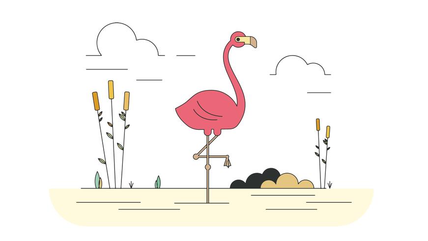 Roze Flamingo Vector