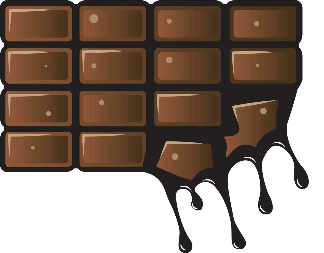 chocola vector grafiek, geïsoleerd achtergrond.