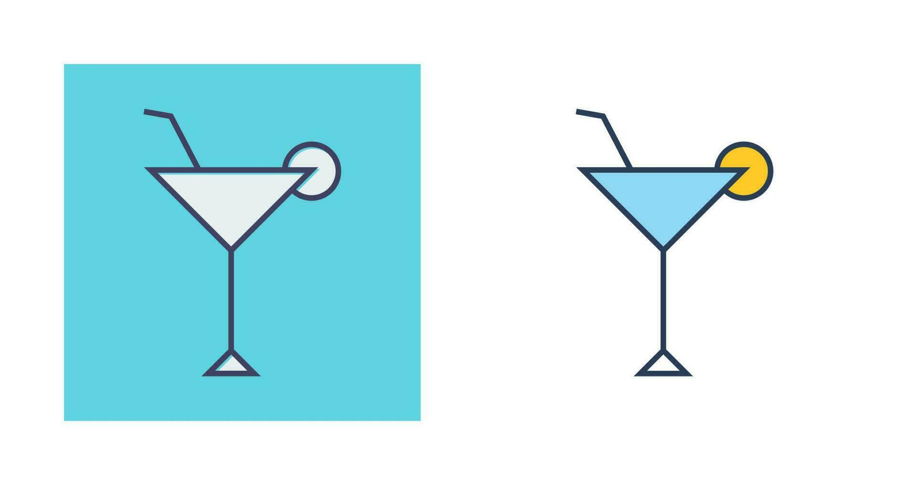 cocktail glas vector icoon