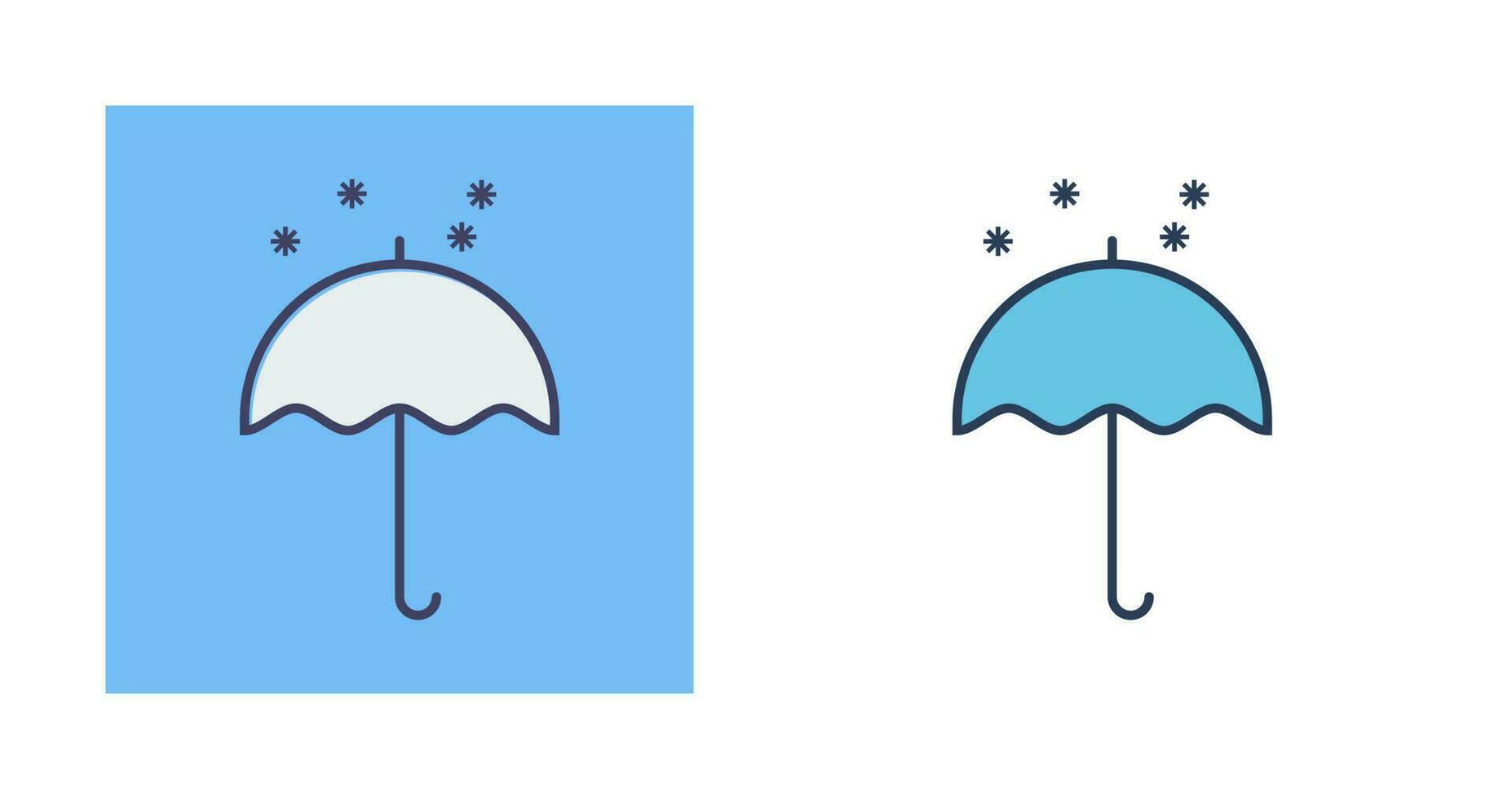 paraplu met sneeuw vector icoon