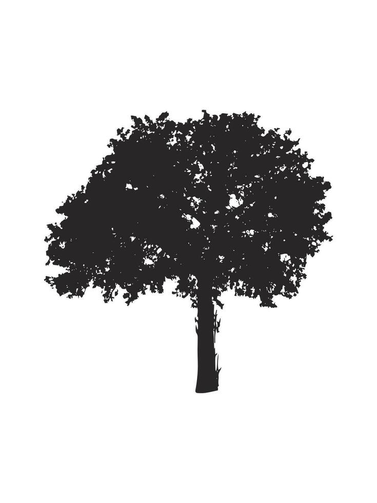 boom silhouetten. wijnoogst zwart boom. vector
