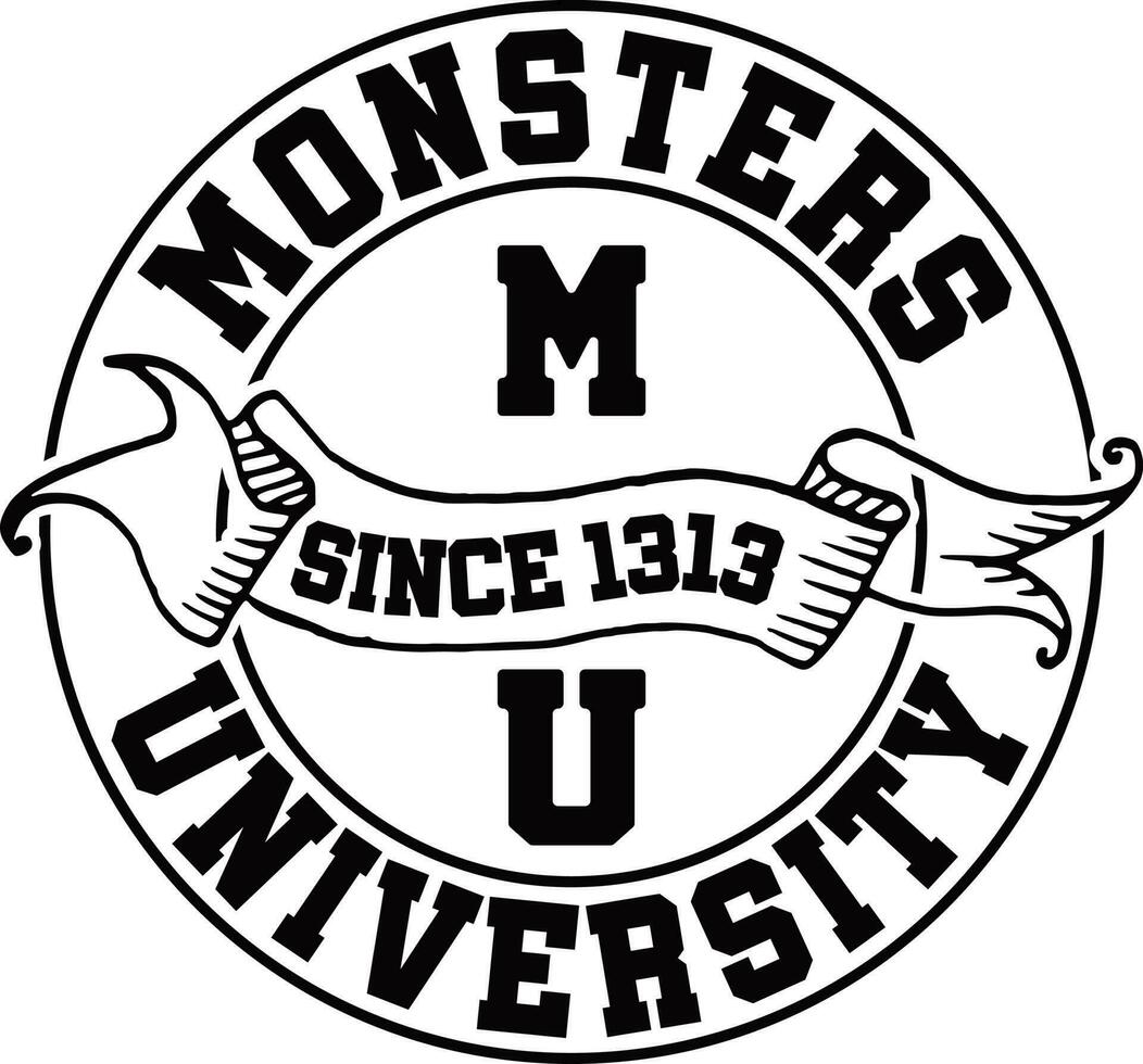 monsters sinds 1313 Universiteit vector