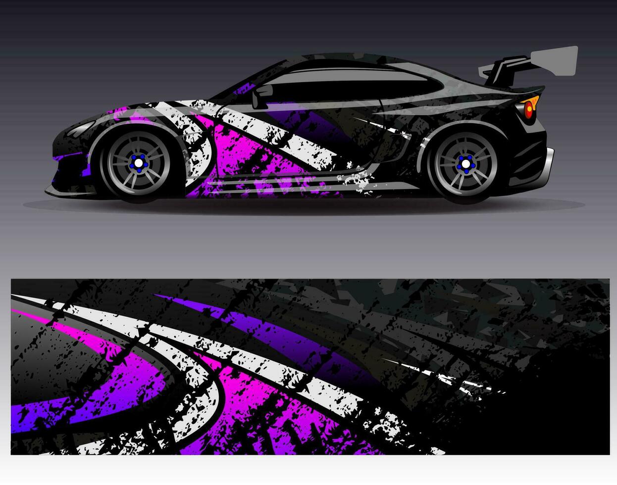 auto wrap ontwerp vector. grafische abstracte streep racen achtergrond kit ontwerpen voor wrap voertuig race auto rally avontuur en livery vector