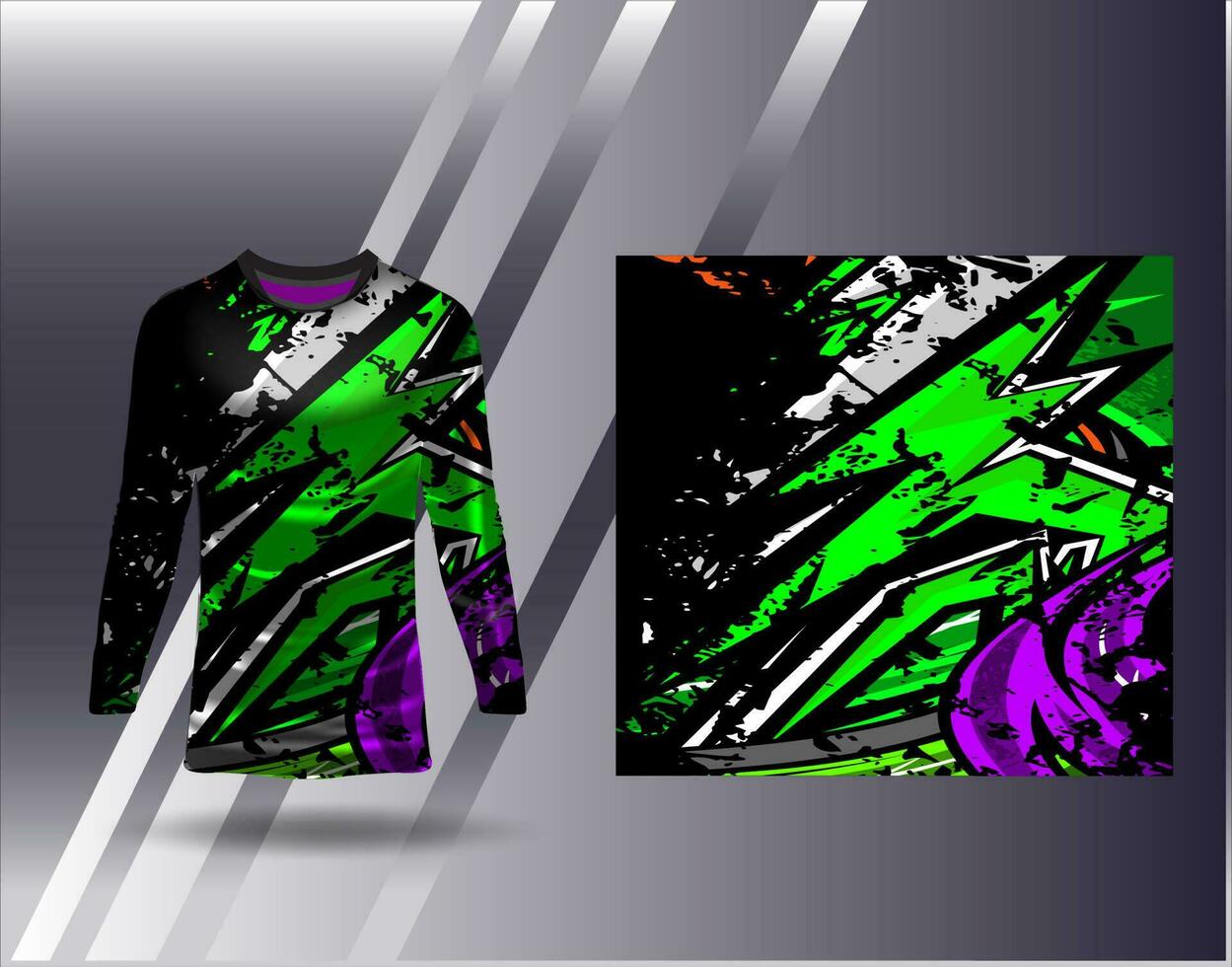 sport- Jersey en t-shirt sjabloon sport- ontwerp voor Amerikaans voetbal racing gaming Jersey vector