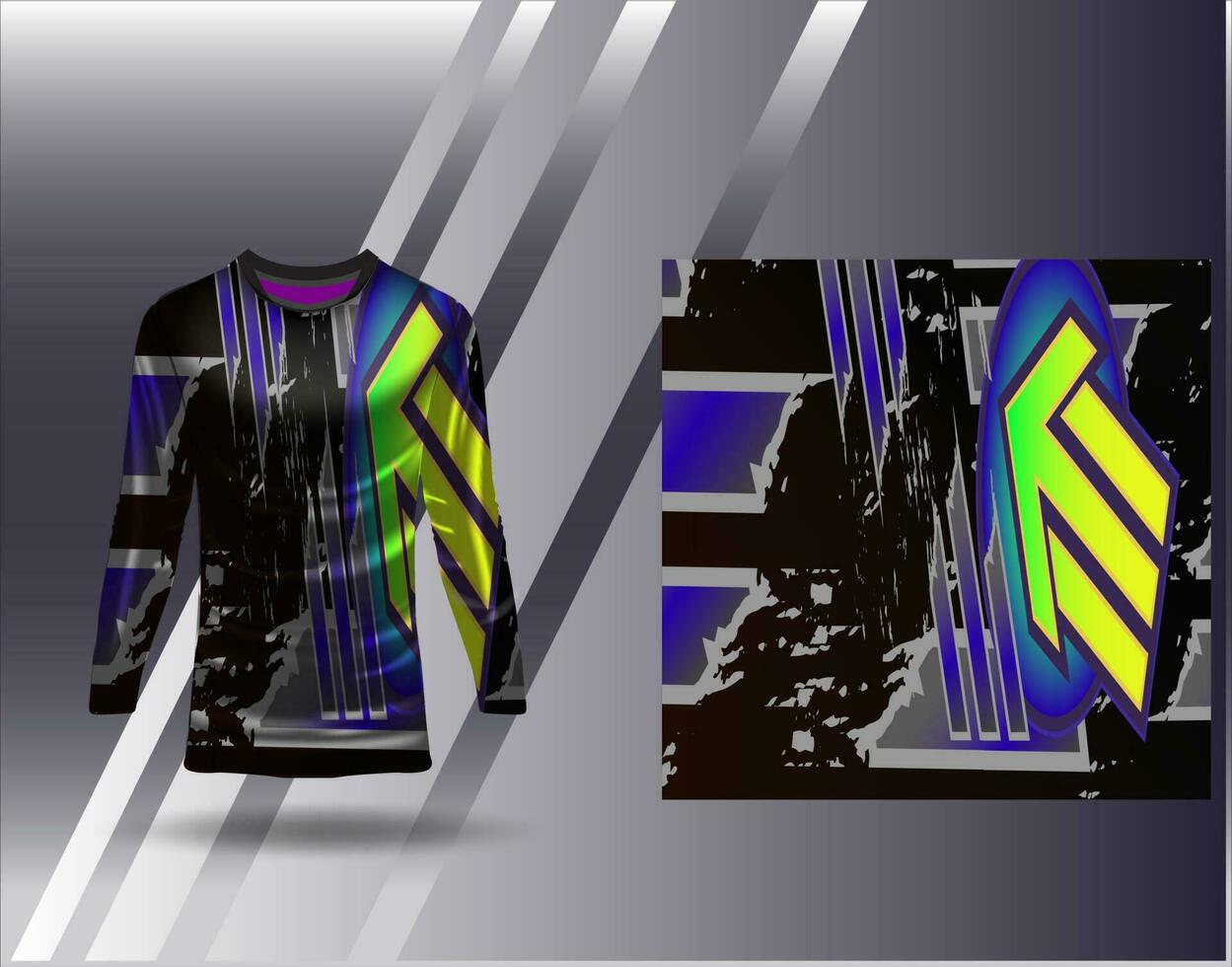 sport- Jersey en t-shirt sjabloon sport- ontwerp voor Amerikaans voetbal racing gaming Jersey vector