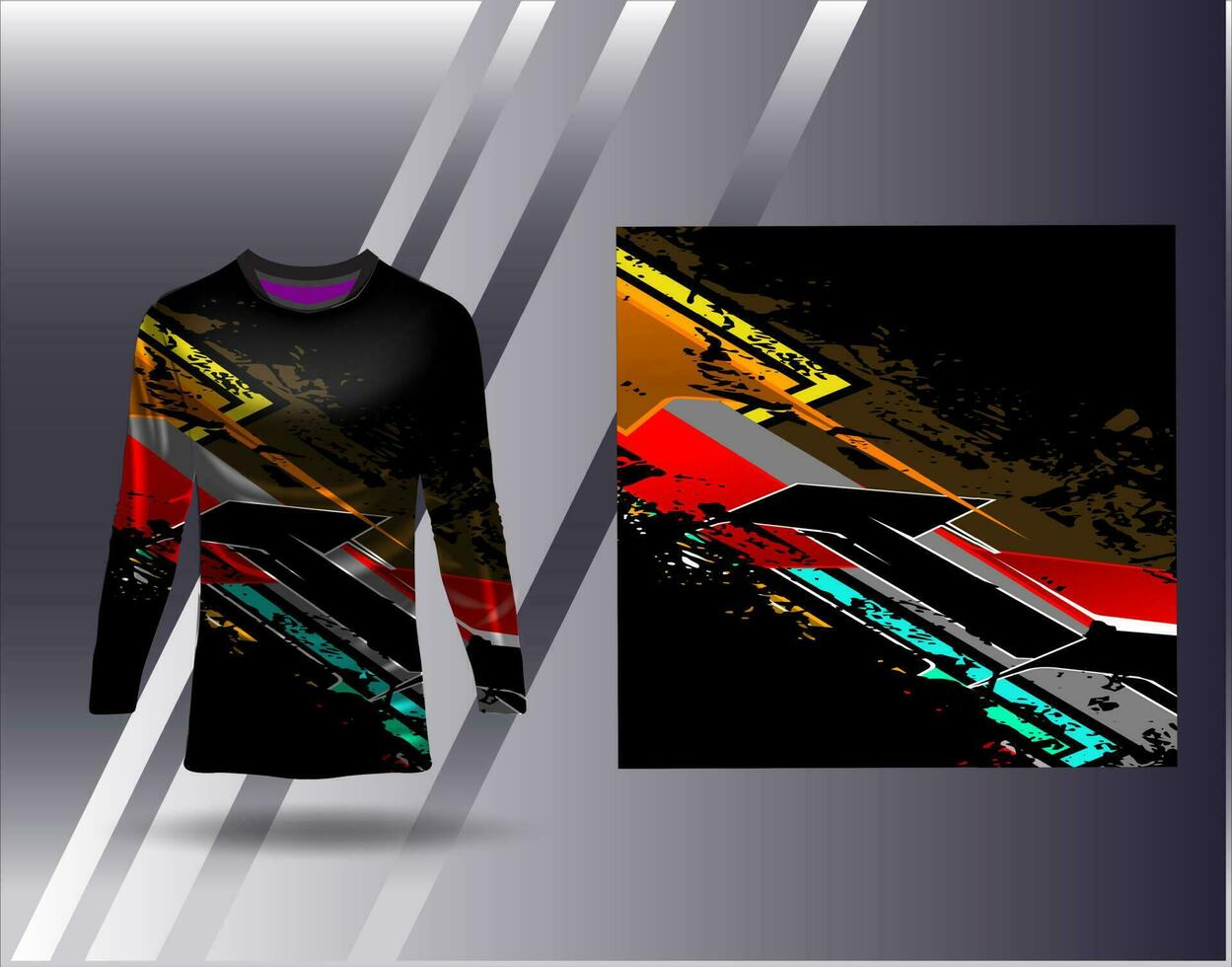 sport- Jersey en t-shirt sjabloon sport- ontwerp voor Amerikaans voetbal racing gaming Jersey vector