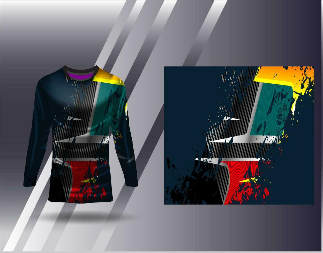 sport- Jersey en t-shirt sjabloon sport- ontwerp voor Amerikaans voetbal racing gaming Jersey vector