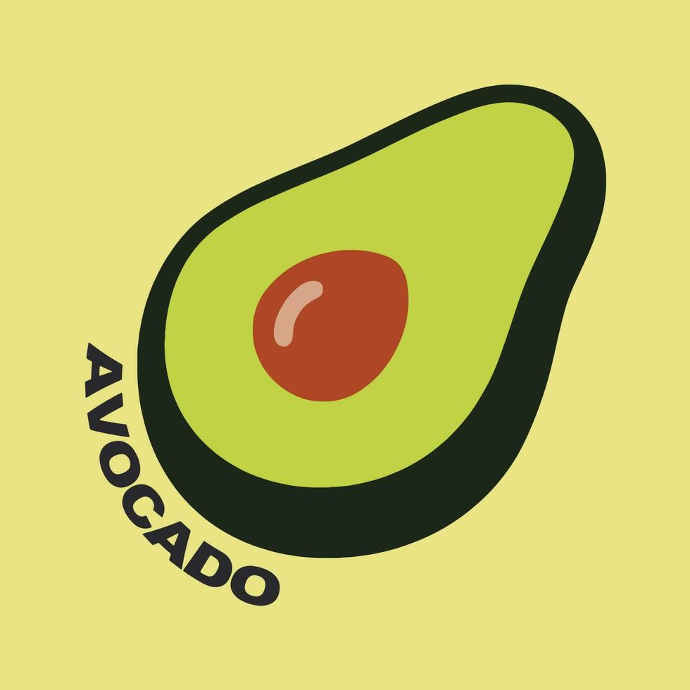 avocado vector kunst, illustratie, icoon en grafisch