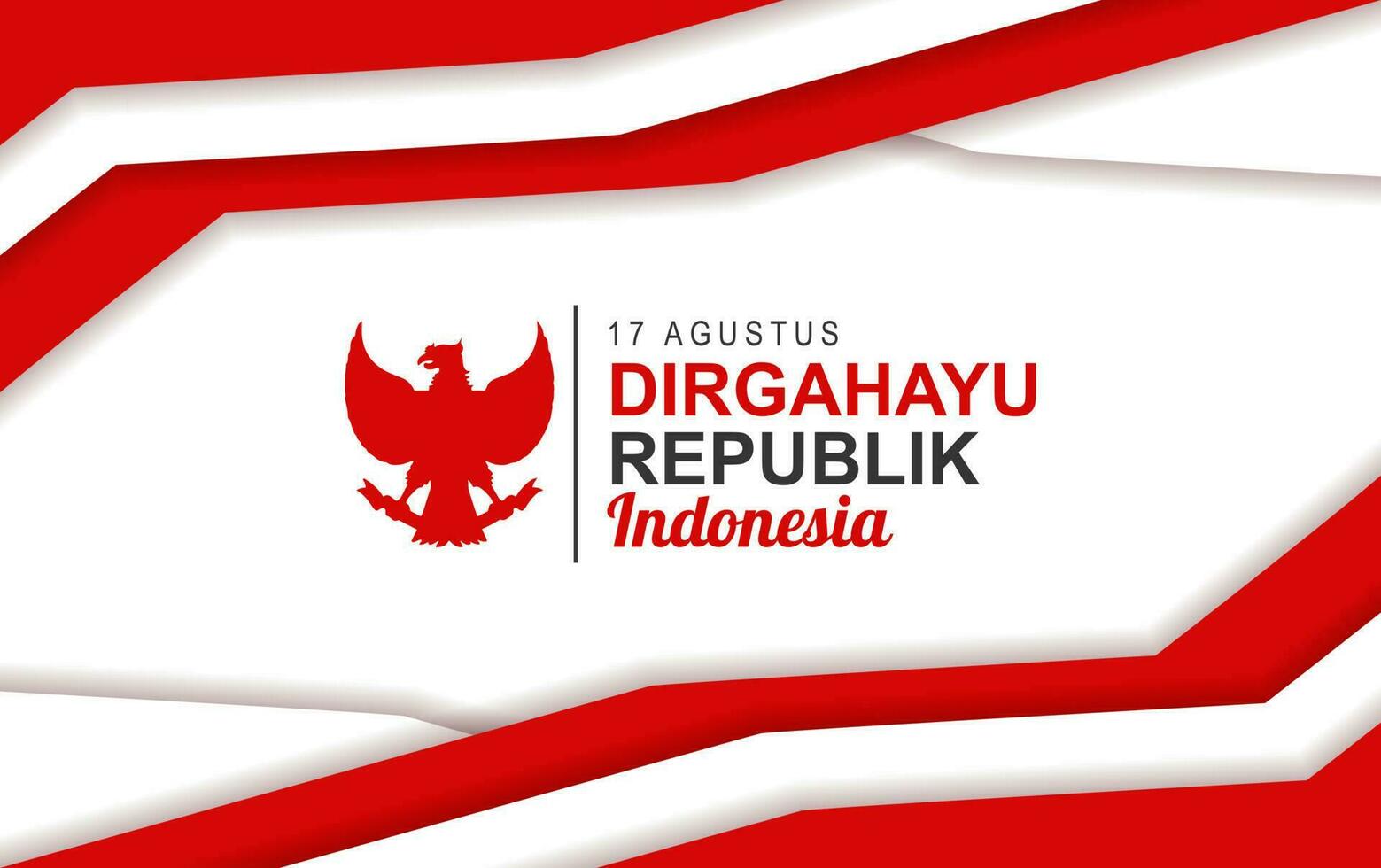 Indonesië onafhankelijkheid dag 17e augustus, groet kaart ontwerp banier vector