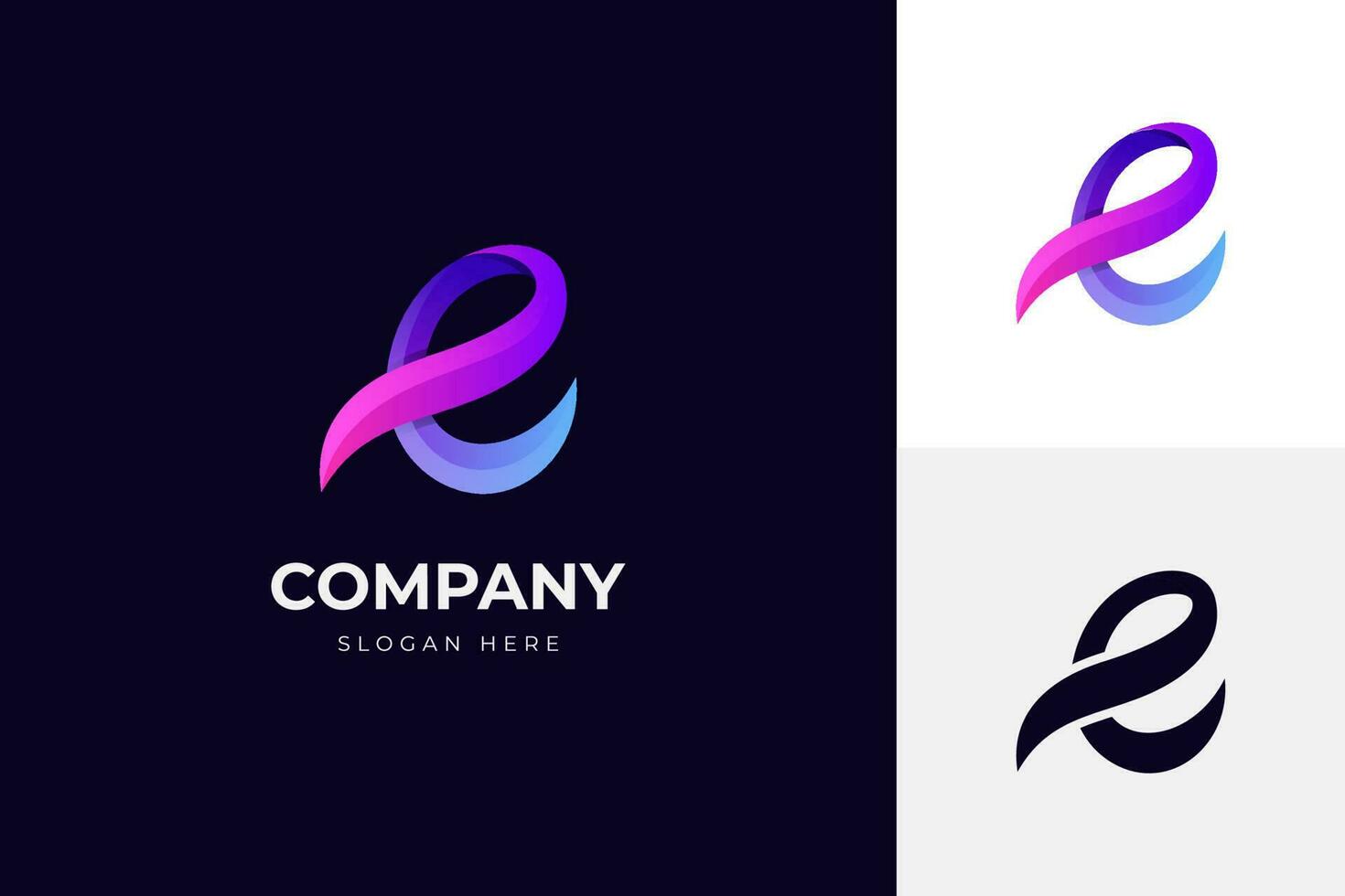 modern brief e abstract logo sjabloon, kleurrijk, brief e logo voor technologie merk identiteit symbool Mark ontwerp vector