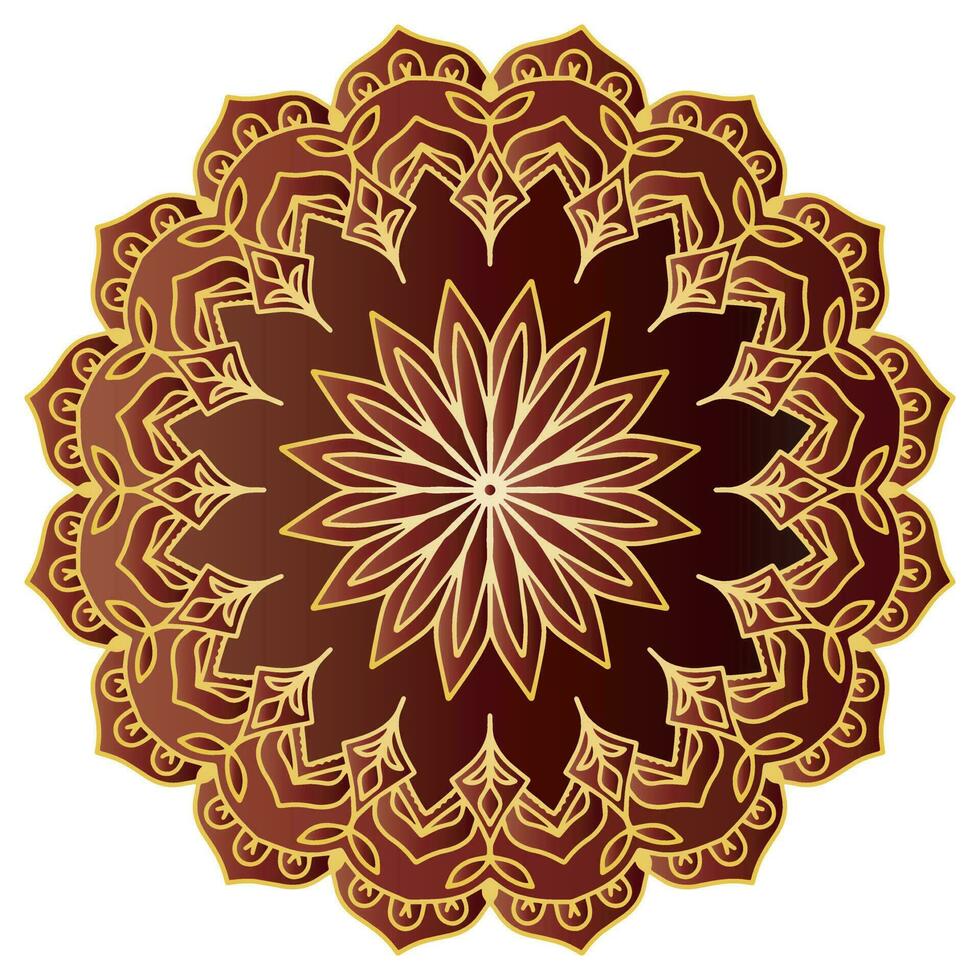 goud mandala patroon abstract bloemen ornament vector