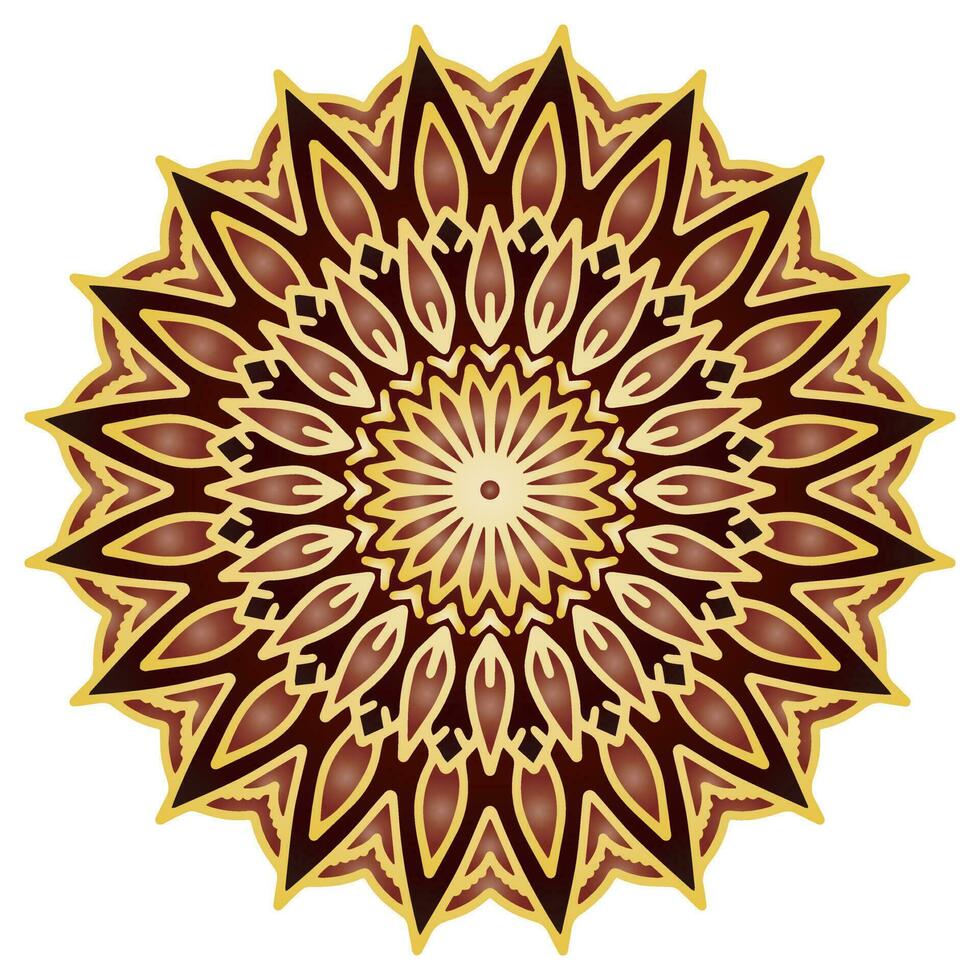 goud mandala patroon abstract bloemen ornament vector