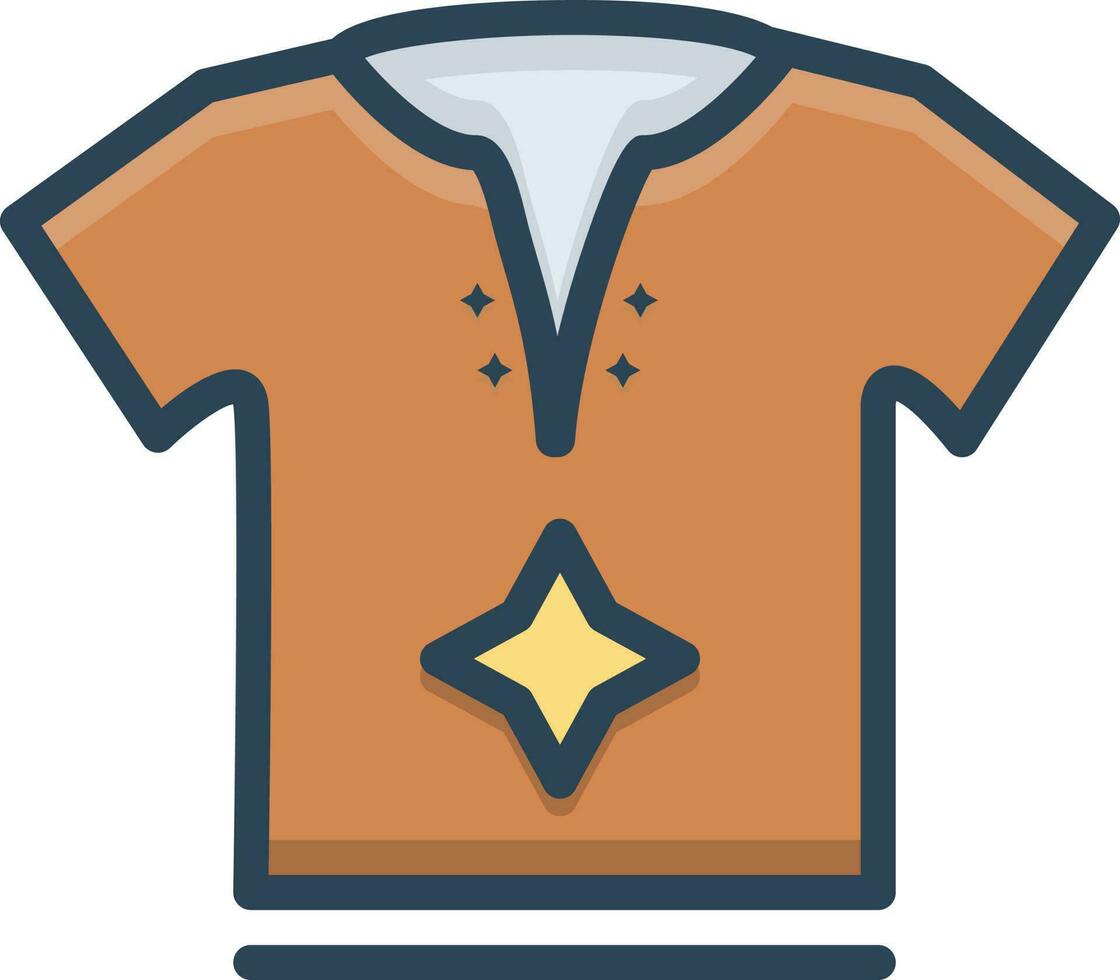 kleur icoon voor overhemd vector