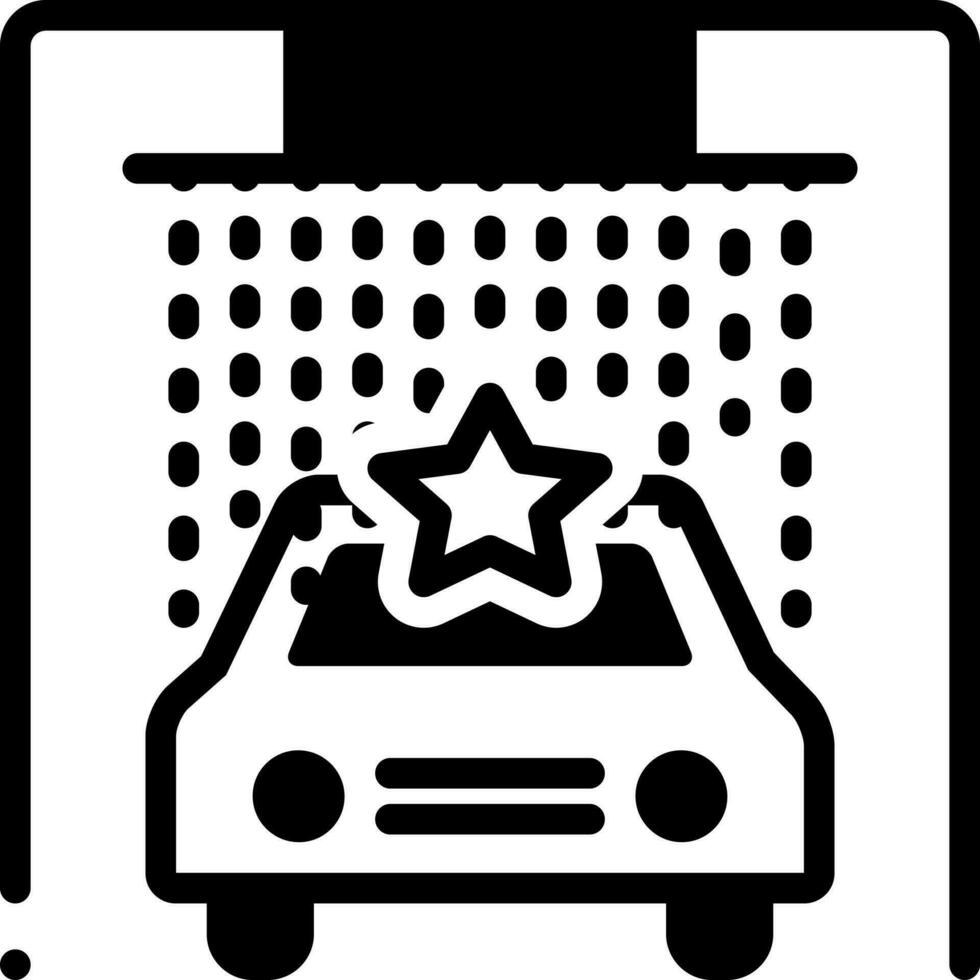 solide icoon voor auto spa vector