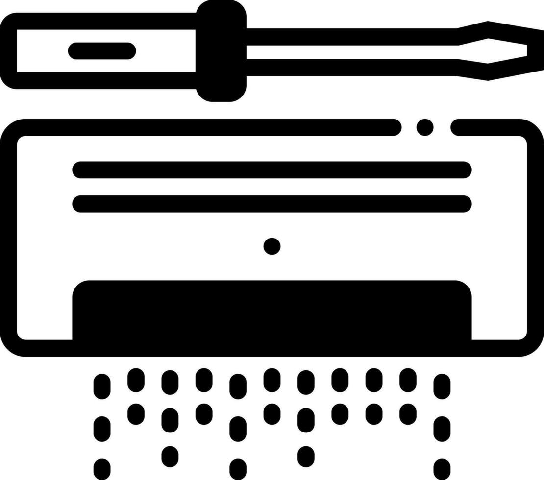 solide icoon voor ac onderhoud vector