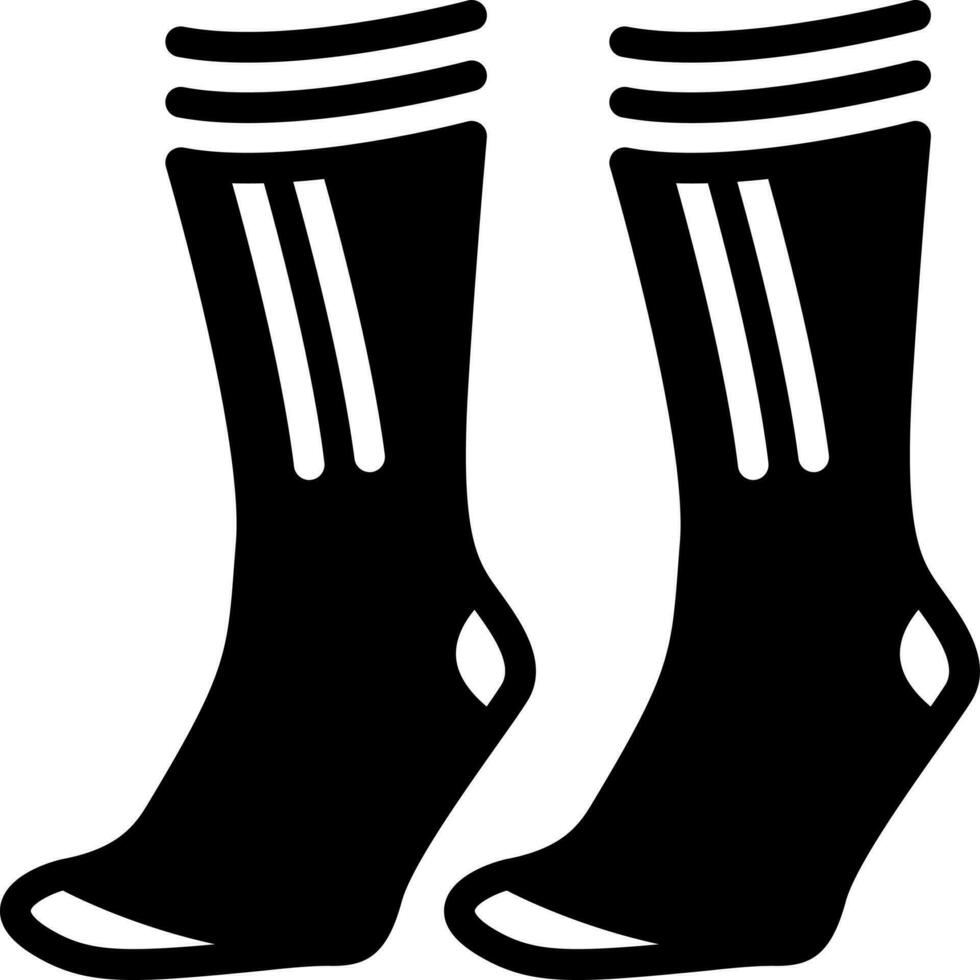 solide icoon voor sokken vector