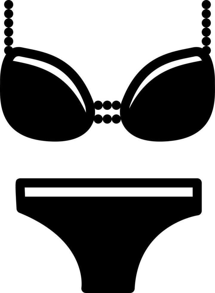 solide icoon voor lingerie vector