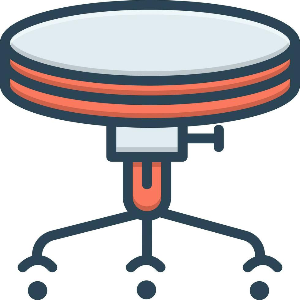 kleur icoon voor stoel vector