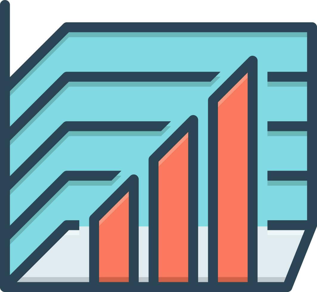 kleur icoon voor diagram diagram vector
