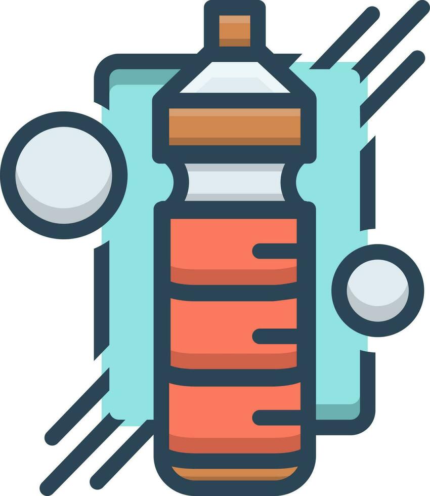 kleur icoon voor water fles vector